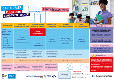 LE CALENDRIER DE LA PROCÉDURE 2023-2024 | Campus France